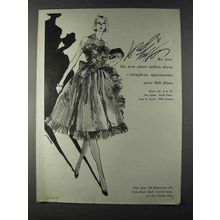 1980 Lord & Taylor Bill Blass Short Taffeta Dress Ad