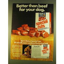 1980 Ken-L Ration Special Cuts Dog Food Ad - Better than Beef
