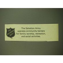 1980 The Salvation Army Ad - Operates Community Centers