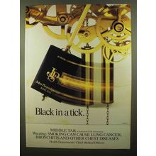 1987 John Player Special Cigarette Ad - Black in a Tick