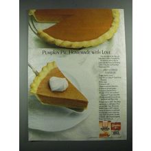 1987 Libby's Pumpkin and Carnation Evaporated Milk Ad - Pumpkin Pie Recipe