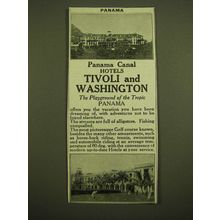 1924 Panama Canal Hotels Tivoli and Washington Ad - The Playground