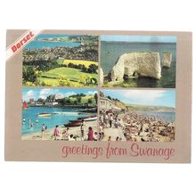 SWANAGE, DORSET multiview used postcard 1980s =