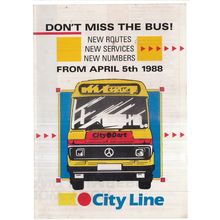 BRISTOL Cityline information sheet. . ..1988 leaflet..
