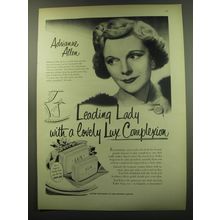 1949 Lux Soap Ad - Adrianne Allen - Leading Lady with a Lovely Lux Complexion