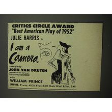 1952 I am A Camera Play Ad - Critics Circle Award Best American Play of 1952