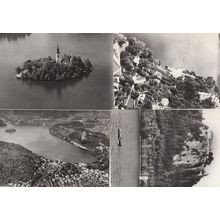 Bled Slovenia 4x Vintage Aerial Real Photo Postcard s