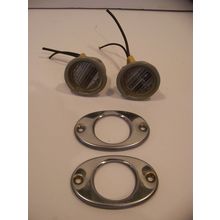 1973 OLDSMOBILE 98 REGENCY LICENSE PLATE LIGHTS COMPLETE w/ TRIM OEM