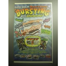 1993 Drake's Cakes Devil Dogs Ad - Every box is bursting with adventure