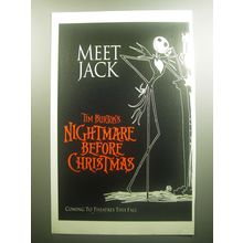 1993 Tim Burton's The Nightmare before Christmas Movie Ad - Meet Jack