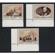 Vatican 1st Catholic Diocese in the USA 3v Margins 1989 MNH SG#945-947