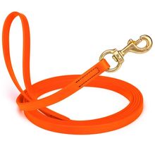 Dog Pet Leash Hunter Orange w/ Brass Hardware W 5/8" - L20'
