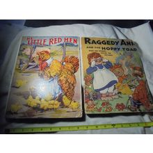 Antique Children's Books! 1928 Little Red Hen & 1944 Raggedy Ann! $38.00 Shipped