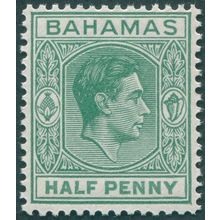 Bahamas 1938 ½d green SG149 MNH