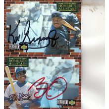 KEN GRIFFEY JR & BOBBY BONILLA AUTO 1994 MARINERS & METS HOF WORLD CHAMPION