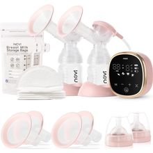 NCVI Double Electric Breast Pump 8782, Portable Anti-Backflow, with 4 Size Flang