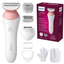 Philips Beauty Lady Electric Shaver Series 6000, Cordless with 7 Accessories, BR
