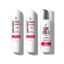 Love Ur Curls - Shampoo & Conditioner Set with All in One Curl Cream Styler for