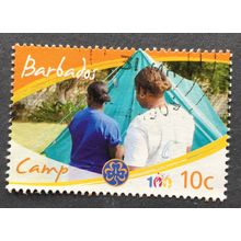 Barbados 2010 Centenary of Girl Guiding. SG1354 10c Guides camping