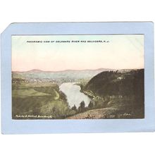 New Jersey Belvidere Panoramic View Of Delaware River & Belvidere NJ~2837