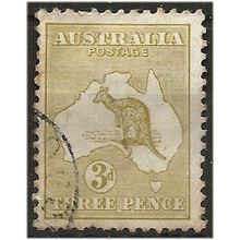 Australia 1915 SG37 3d Yellow-Olive Fine Used .. ..