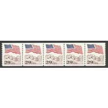 2523 29c U.S. Flag Fine MNH PNC 2/5 V0307