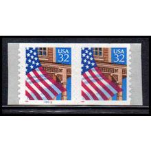 2915A 32c U.S. Flag Over Porch Very Fine MNH CNP Left 33333 10x10 PA1742