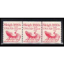 1900 5.2c Sleigh Fine MNH Dry Gum PNC 3/3 PA2297