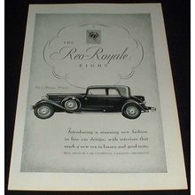 1931 Reo-Royale Eight 5-psgr Victoria Ad!!!