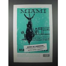 1957 Bank of America Travelers Cheques Ad - Miami
