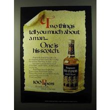 1971 Seagram's 100 Pipers Scotch Ad - About a Man