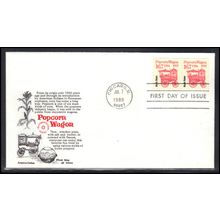 FDC Aristocrat Cachets 2261 16.7c Popcorn Wagan Pair (Cachet-U/A) Box0551