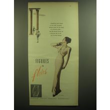 1947 Flexees Girdle and Flexaire Bra Ad - Figures in Flexees