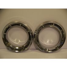 1964 DODGE POLARA OUTER HEADLIGHT BEZELS OEM #2417068 2417069 440 500 B BODY