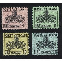 Vatican Postage Due State Arms 4v 1954 MNH SG#D199-D204 Sc#J13-J18