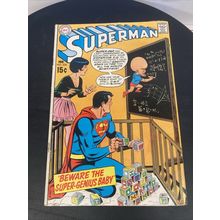 DC Superman # 224 Beware the Super-Genius Baby/ DC 1969 Comic - FINE