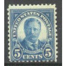 637 5c Theodore Roosevelt Average MNH Q1558