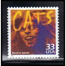 3190b 33c Musical Smash Cats Fine MNH Z4522