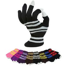 12-pair Striped Knit Smart Tips Touch Screen Gloves - GL-G212A