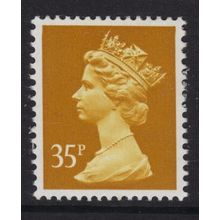 X989 35p Yellow Unmounted Mint GB Machin