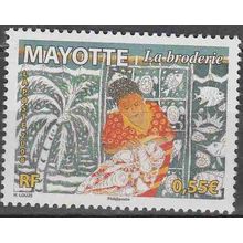 Mayotte 2008 Yvert 218 Neuf ** Cote (2017) 2.30 € Artisanat La broderie