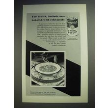 1929 Campbell's Vegetable Soup Ad - For health
