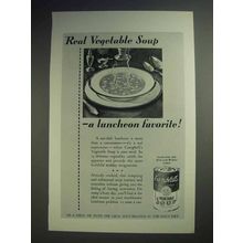 1929 Campbell's Vegetable Soup Ad - Luncheon Favorite