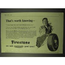 1951 Firestone Tyres Tires Ad - That's Worth Knowing!