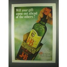1967 J&B Scotch Ad - Will Your Gift Come Out Ahead