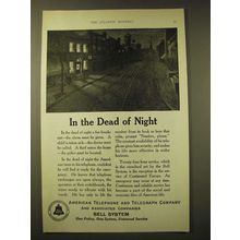 1924 AT&T Bell System Ad - In the dead of night
