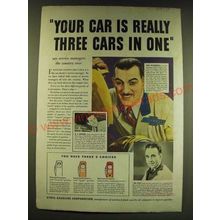 1938 Ethyl Gasoline Ad - Your car is really three cars in one