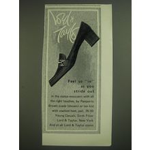 1974 Lord & Taylor Passports Shoes Ad - Feel so in as you stride out