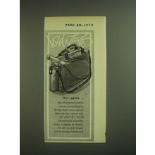 1974 Lord & Taylor Canvas Tennis Bag Ad - Our Game