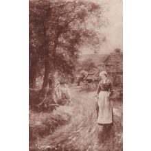 The Loiterers Yeend King Painting Gypsy Farming Antique Postcard
